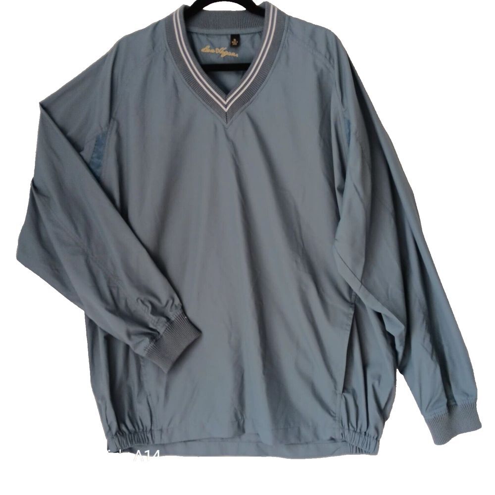 Vintage Ben Hogan Men's Wind Shirt/Jacket Size XL Lined Green Long Sleeve V-Neck